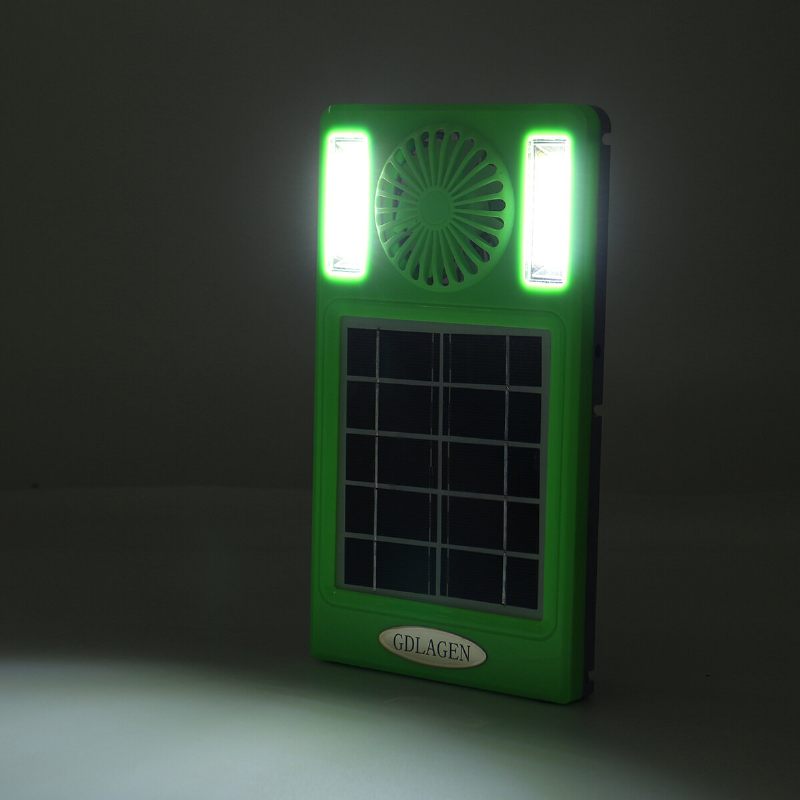 4-u-1 750lm Svjetiljka Za Kampiranje Cob Radna Solarna Elektrana Ventilator Power Bank Edc Putovanje Na Otvorenom