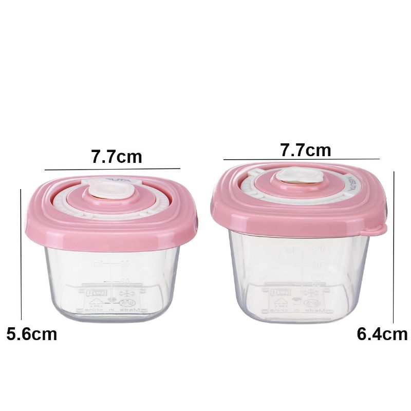 90ml 120ml 6pcs/set Kutija Za Pohranu Hrane Za Bebe I Djecu Dodatak Za Ručak Posuda Za Mlijeko U Prahu