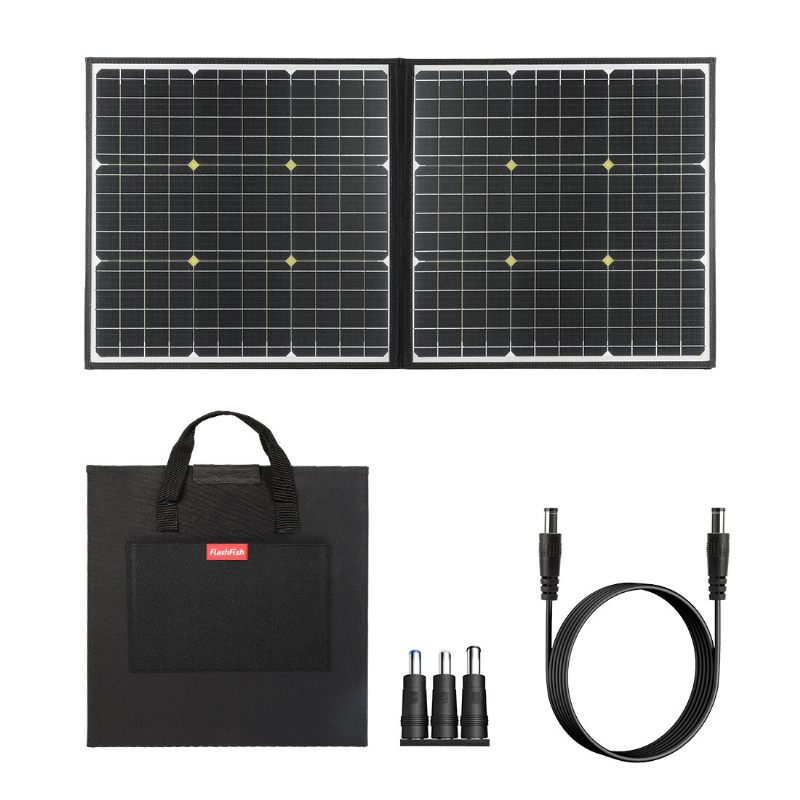 Eu/us Direct Flashfish 100w 18v Prijenosni Solarni Panel 5v Usb Sklopive Solarne Ćelije Vanjski Izvor Napajanja Kampiranje Vrt Za Elektranu