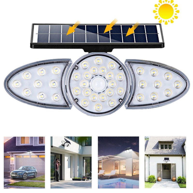 Led Solarna Zidna Svjetiljka S Podesivom Glavom Ip65 Vodootporna Super Svijetla Senzora Za Tijelo Solarni Reflektor Za Vanjsko Vrtno Dvorište