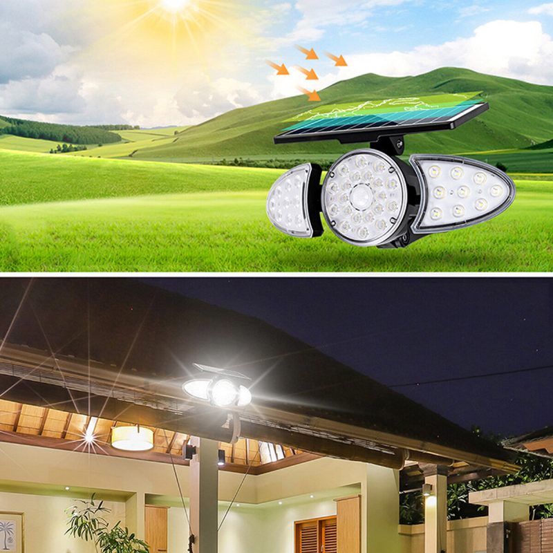 Led Solarna Zidna Svjetiljka S Podesivom Glavom Ip65 Vodootporna Super Svijetla Senzora Za Tijelo Solarni Reflektor Za Vanjsko Vrtno Dvorište