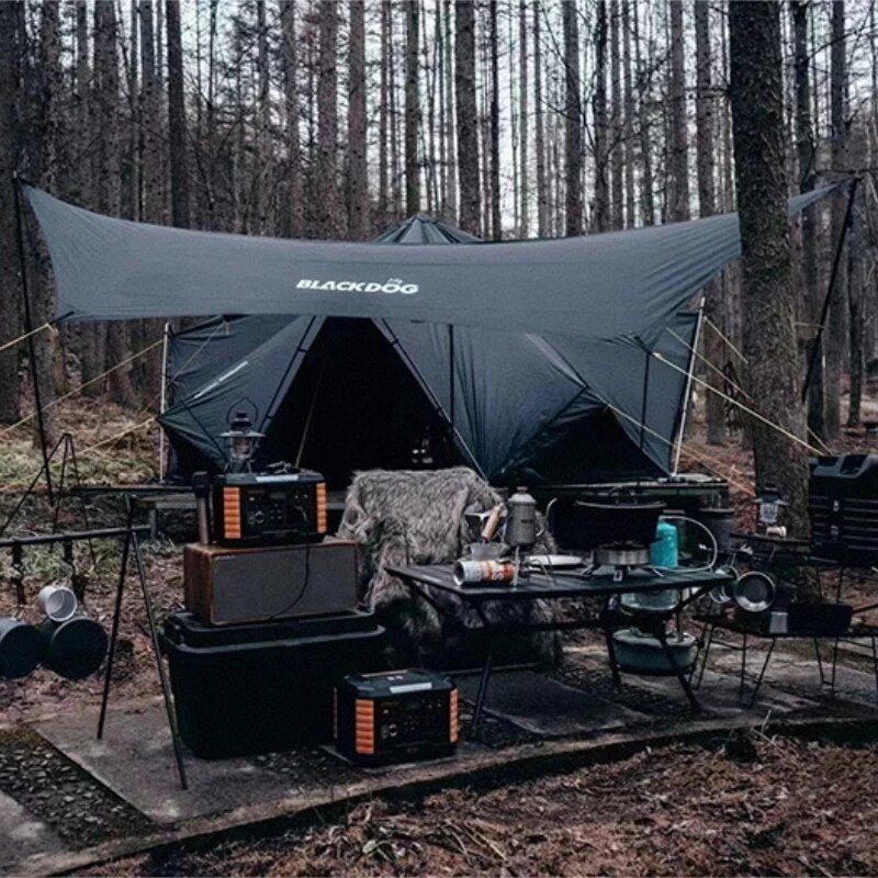 Naturehike Blackdog Šesterokutni Piramidalni Šator Kampiranje Na Otvorenom 3-4 Osobe Veliki Prostor Pješačenje Prirodom Kamp Turistička Večera Za Piknik