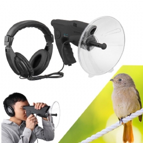 Parabolični Mikrofon Monokularni X8 Ušni Dalekometni Teleskop Za Slušanje Ptica 200m