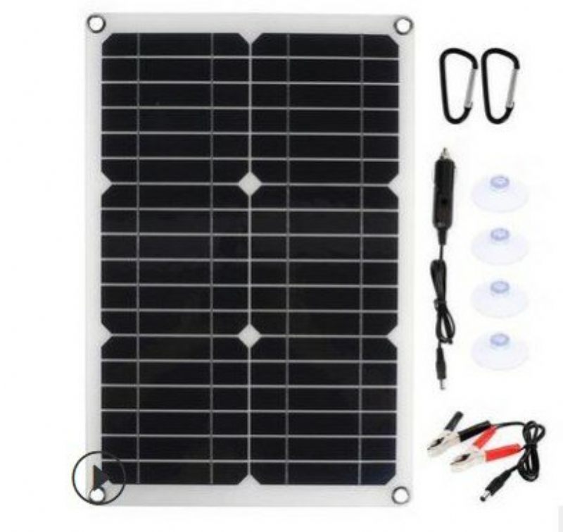 Prijenosni 30w 18v Solarni Panel Višenamjenski Punjač Komplet Vodootpornog Fotonaponskog Punjača Za Hitne Slučajeve Za Kampiranje Na Otvorenom