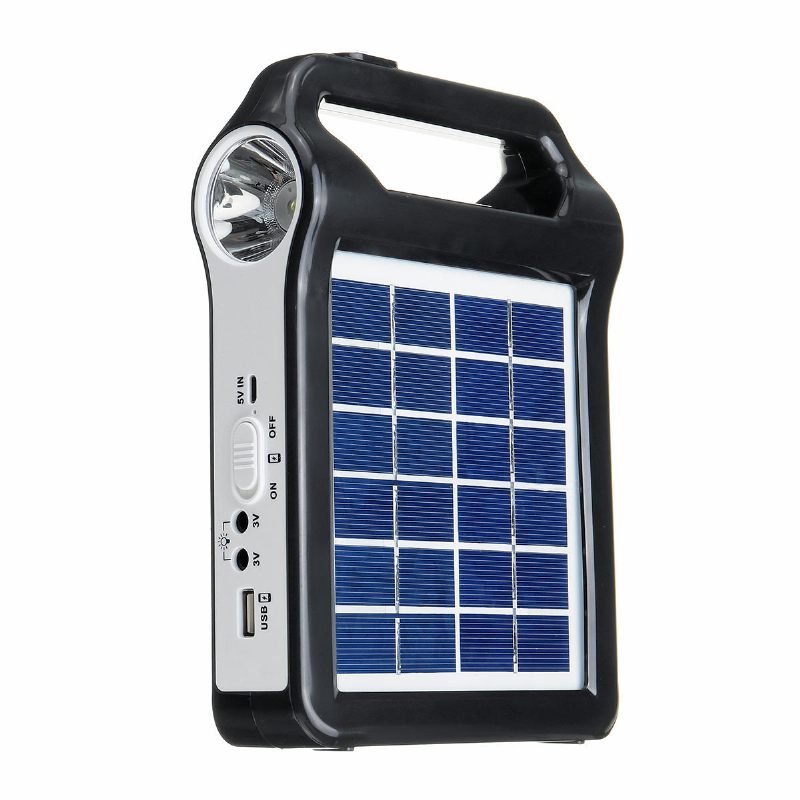 Prijenosni Solarni Punjač Od 2400 Mah Višekratni Sustav Solarnog Generatora Usb Priključak S Osvjetljenjem Lampe