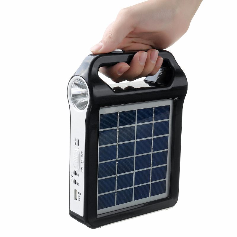 Prijenosni Solarni Punjač Od 2400 Mah Višekratni Sustav Solarnog Generatora Usb Priključak S Osvjetljenjem Lampe