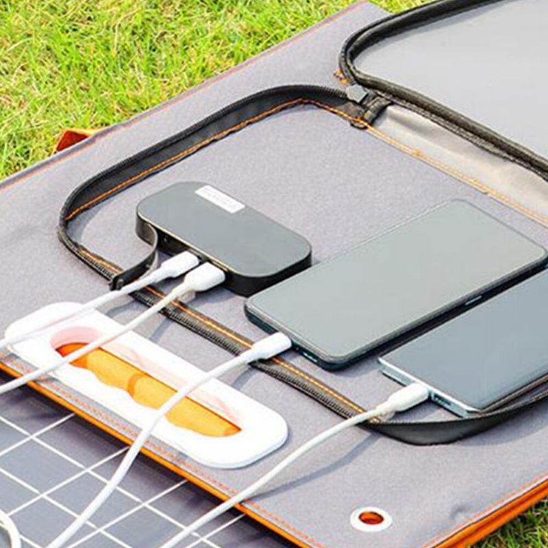Us Direct 18v 100w Sklopivi Solarni Panel Za Hitne Slučajeve Punjač S Pd Type-c Qc3.0 Za Telefone Tablete Kampiranje Kamper Rv Prekid Napajanja