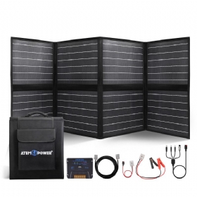 Us Direct Atem Power Vaspbag-2s-ufa 200w Prijenosni Monokristalni Solarni Panel Opremljen 20a Mppt Kontrolerom Punjača Prikladan Za Kampiranje Na Vanjskom Kampu