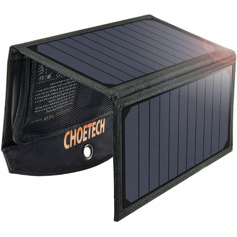 Us Direct Choetech 19w Solarni Panel S Dvostrukim Usb Priključkom Vodootporni Lagani Punjač Za Telefon Kampiranje Na Otvorenom Putovanje