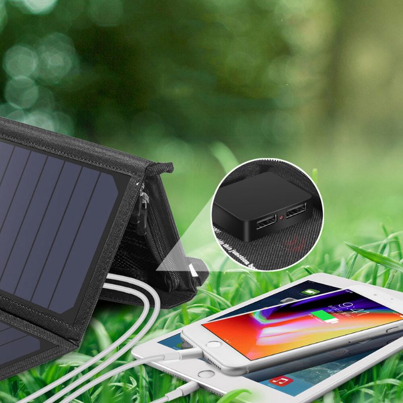 Us Direct Choetech 19w Solarni Panel S Dvostrukim Usb Priključkom Vodootporni Lagani Punjač Za Telefon Kampiranje Na Otvorenom Putovanje