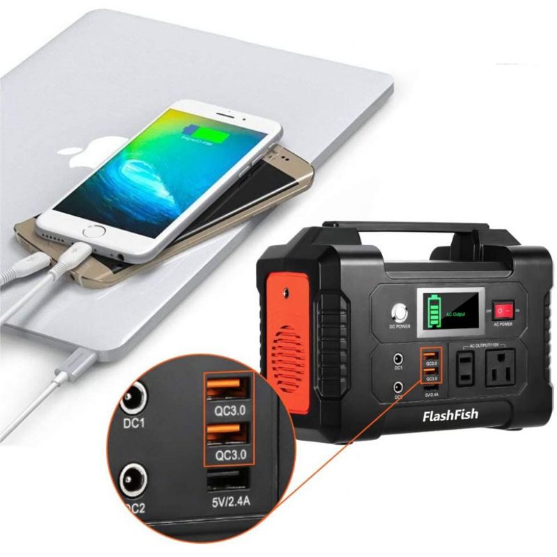 Us/eu Direct Flashfish 200w 40800mah Prijenosni Generator Energije Solarna Elektrana S 110v Ac Utičnicom/2 Dc Priključka/3 Usb Priključka