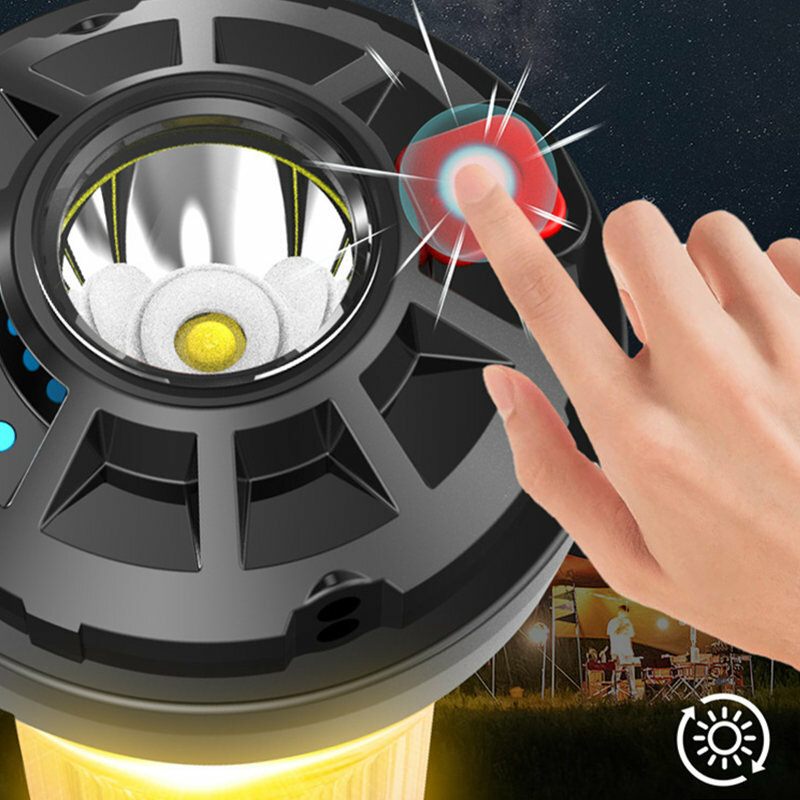 Vanjsko Magnetsko Svjetlo Za Kampiranje Punjiva Svjetiljka Za Šator Prijenosno Za Hitne Slučajeve Viseće Za Led Svjetiljke Potrepštine Za Kamp