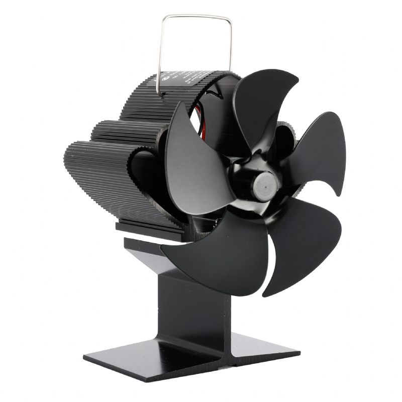 Ventilator Za Kamin S 5 Lopatica Mini Za Štednjak Na Toplinsku Energiju Gorionik Na Drva Eco-ventilator Tih Kućni Za Učinkovita Distribucija Topline