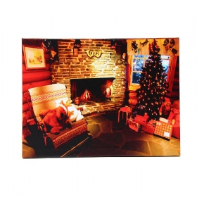 40 X 30 cm Upravljana Led Kućna Božićna Dekoracija Božićno Drvce Platno Zidna Umjetnost
