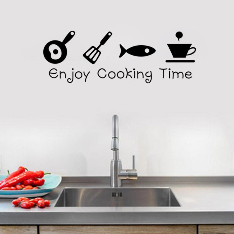 Crtani Film Enjoy Cooking Time Kitchen Wall Sticker Pvc Mural Art Decals Naljepnice Pozadina Home Decor