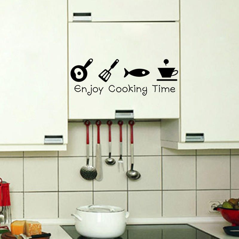 Crtani Film Enjoy Cooking Time Kitchen Wall Sticker Pvc Mural Art Decals Naljepnice Pozadina Home Decor