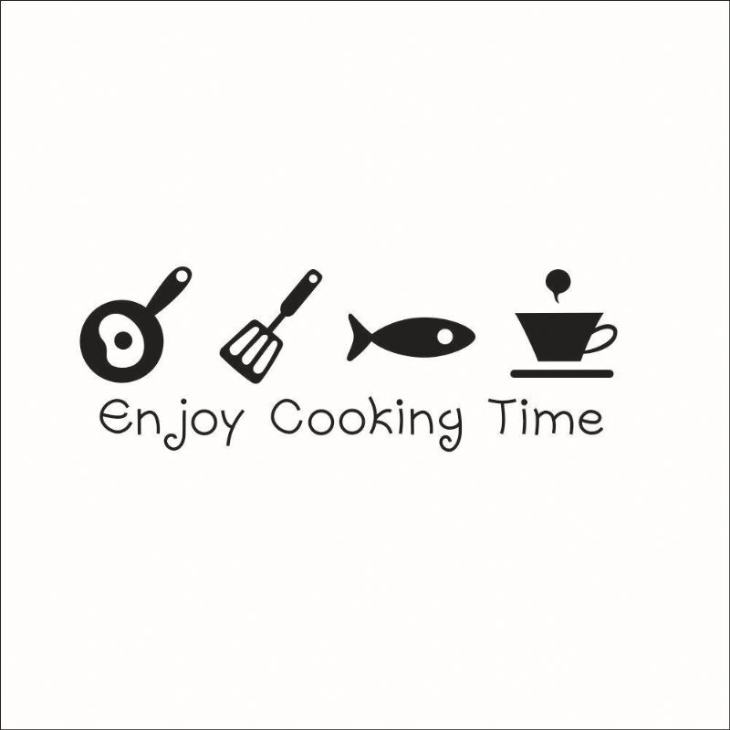 Crtani Film Enjoy Cooking Time Kitchen Wall Sticker Pvc Mural Art Decals Naljepnice Pozadina Home Decor