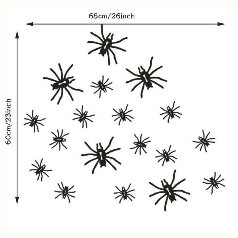 Kst-5 Halloween Pvc Zidne Naljepnice Pauk Za Dnevnu Sobu Dekoracija Spavaće Sobe