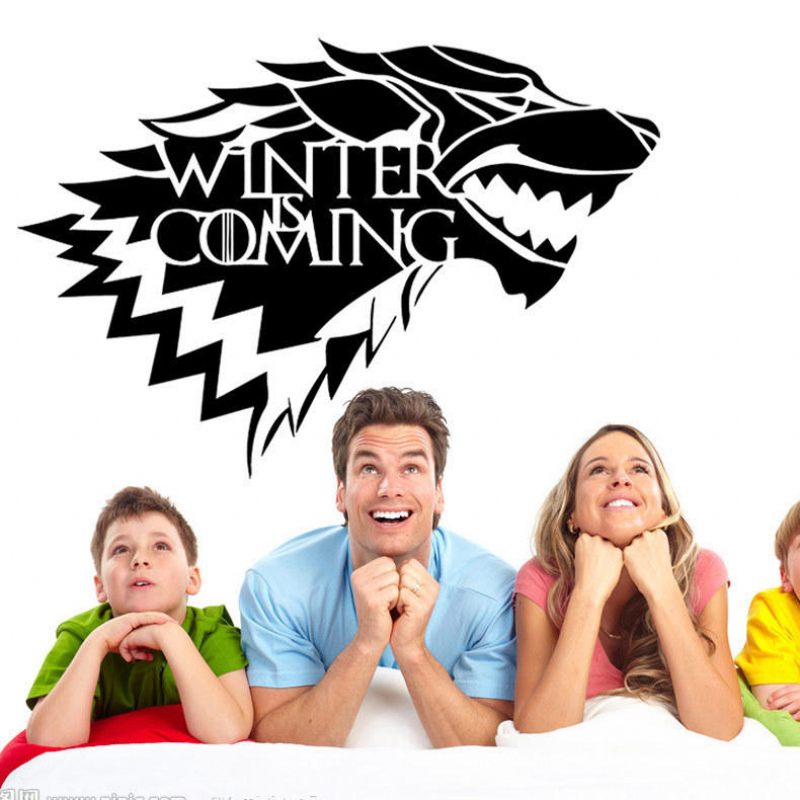 Kuća Igra Prijestolja Stark Wolf Vinilna Naljepnica S Naljepnicama Hbo Winter Is Coming