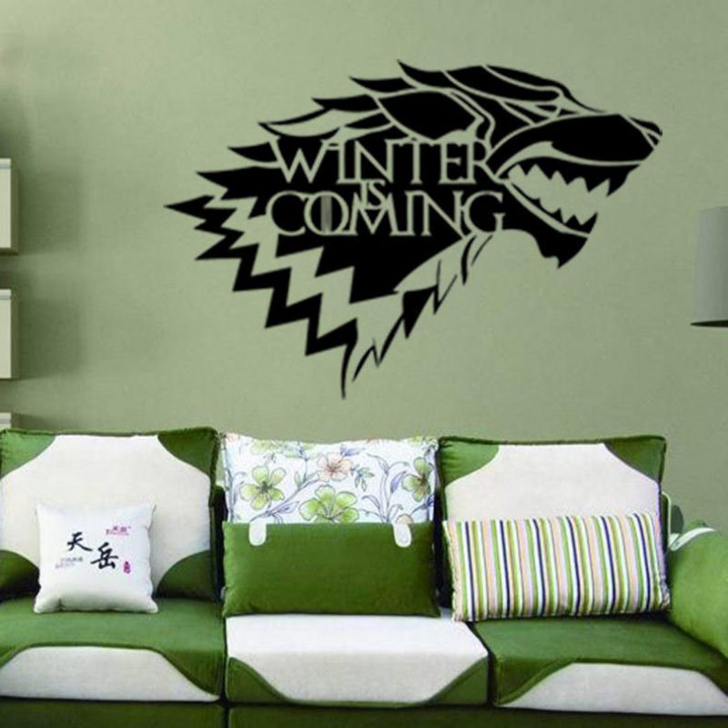Kuća Igra Prijestolja Stark Wolf Vinilna Naljepnica S Naljepnicama Hbo Winter Is Coming