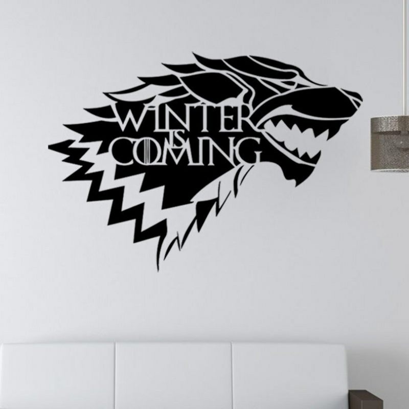 Kuća Igra Prijestolja Stark Wolf Vinilna Naljepnica S Naljepnicama Hbo Winter Is Coming