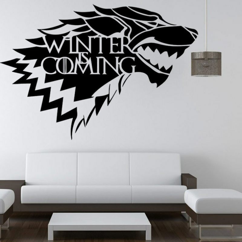 Kuća Igra Prijestolja Stark Wolf Vinilna Naljepnica S Naljepnicama Hbo Winter Is Coming