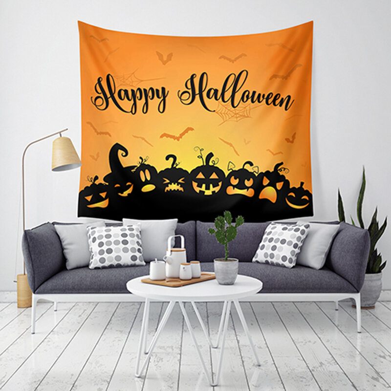 Lwg6 Halloween Tapiserija Pumpkin Print Viseća Wall Art Home Decor Decorations For