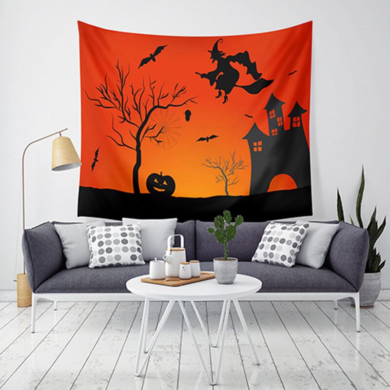 Lwg6 Halloween Tapiserija Pumpkin Print Viseća Wall Art Home Decor Decorations For