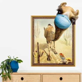 Miico Creative 3d Desert Camel Okvir Pvc Uklonjiva Dekorativna Naljepnica Za Zidna Vrata