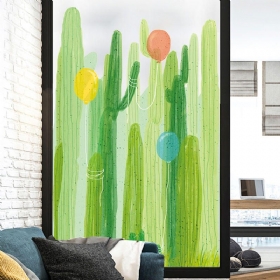 Miico Fx82031 2pcs Naljepnica Sa Slikama Kaktusa I Balona Naljepnice Za Staklena Vrata Zidne Za Uređenje Doma