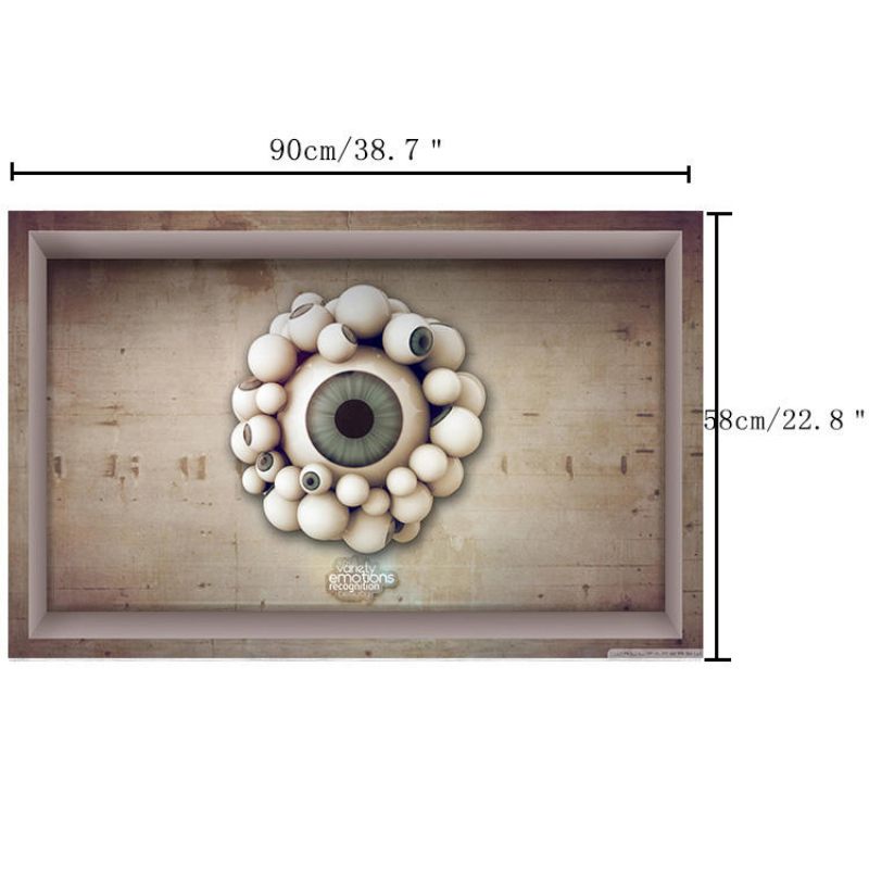 Pag 3d Kupaonska Protuklizna Podna Naljepnica S Uzorkom Očne Jabučice Vodootporna Periva Dekoracija Tuš Kabine