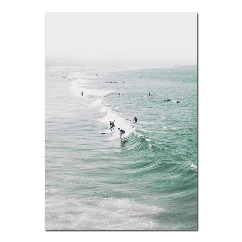 Sea Beach Landscape Nordic Poster Wall Art Prints Canvas Home Decorations Unframe