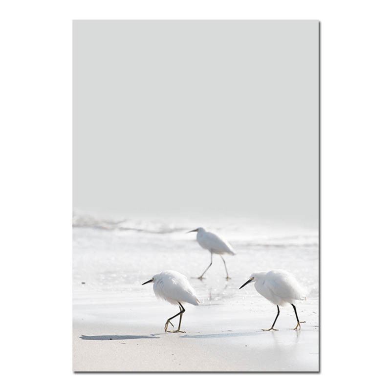 Sea Beach Landscape Nordic Poster Wall Art Prints Canvas Home Decorations Unframe