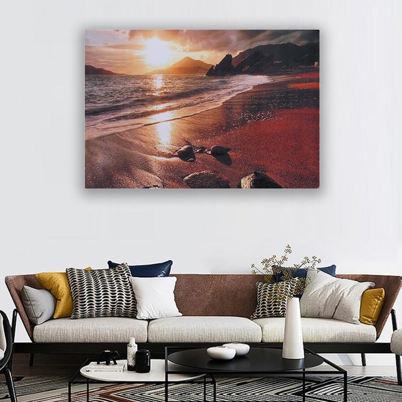 Sunset Beach Landscape Canvas Wall Art Print Decor Platno Bez Okvira Za Uređenje Doma