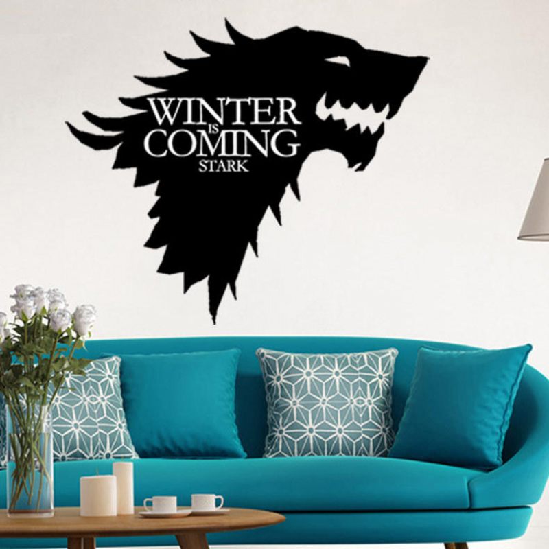 T-5 Game Of Thrones Stark Family Emblem Ice Wolf Zidne Naljepnice Gravirane