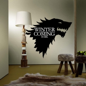 T-5 Game Of Thrones Stark Family Emblem Ice Wolf Zidne Naljepnice Gravirane