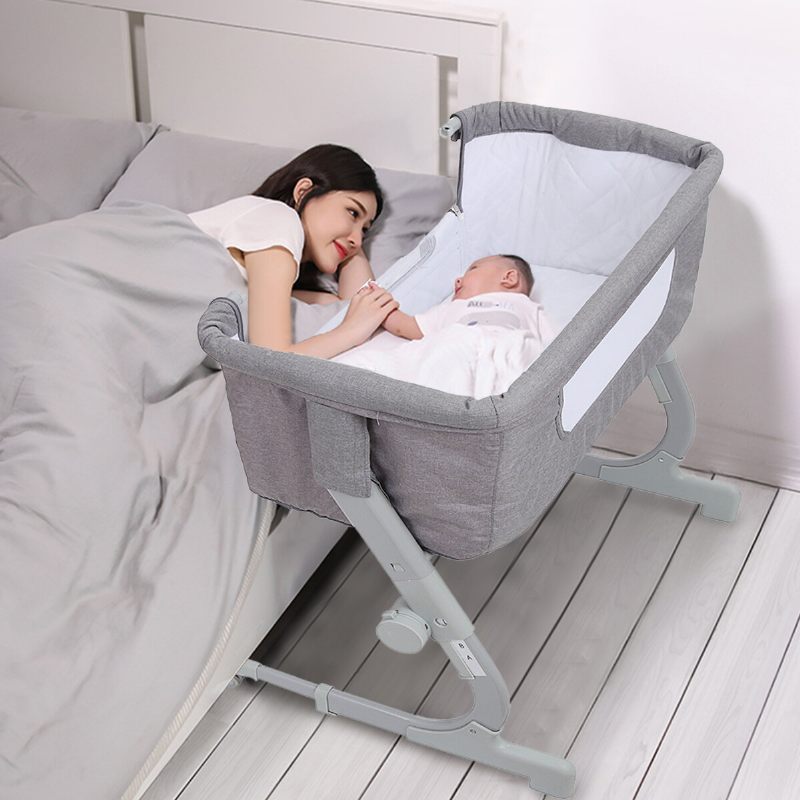 2-u-1 Prijenosni Bočni Dječji Krevetić S Podešavanjem Visine Kreveta Za Dojenčad Koji Se Može Odvojiti