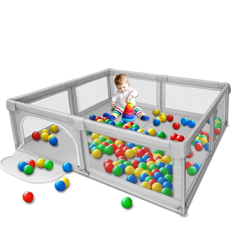 Bioby Dječja Ogradica Za Igranje 360° Široki Pogled Za Dječje Igralište Sigurnosna Za Anti-collosion Children Baby Ball Pool Activity Play Pen