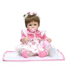 Npk 16 Inča 42 cm Reborn Baby S Dva Kikica Meka Silikonska Lutka Ručno Izrađene Realistične Lutke Za Djevojčice