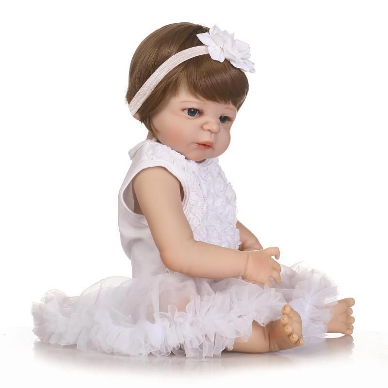 Npk 22-inčna Lutka Reborn Baby Doll Realistična Za Djevojčice Vinilna Igračka Za Igru