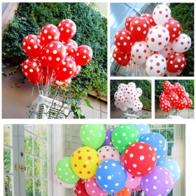 100 Kom 12-inčnih Balona Za Svadbene Zabave Baloni Za Vjenčanje U Točkama Dekoracija Prostorija Za Zabavu