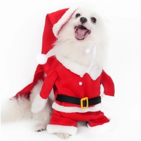 2023 Božićni Kostimi Za Pse Za Kućne Ljubimce Sa Šeširom Smiješni Kostim Djeda Mraza Za Pse Zimski Topli Kaputi Odjeća Za Pse
