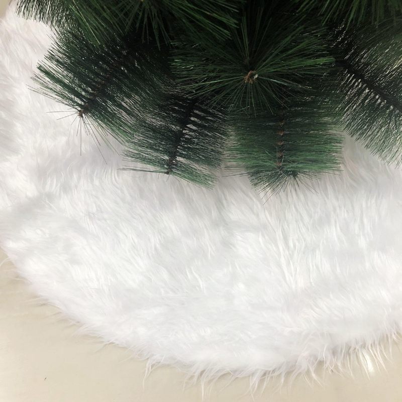 90cm Snježna Plišana Suknja Za Božićno Drvce Podna Podloga Prekrivač Božićni Ukrasi Za Zabavu