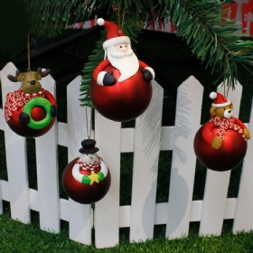 Božićna Kuglica Božićno Drvce Crtani Ukrasni Privjesak Kreativni Božićni Ukrasi Od Meke Gline