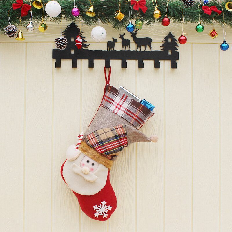 Božićna Vrećica Za Slatkiše Čarapa Djed Mraz Poklon Kuglica Ukrasi Za Božićno Drvce Dekoracija