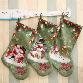Božićne Čarape Poklon Vrećica Božićni Ukrasi S Velikim Printom Pokloni Sa Slatkišima Viseći