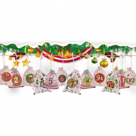 Božićni Pamučni Lan Viseći Adventski Kalendari Poklon Vrećice S Uzicom Za Odbrojavanje Za Slatkiše Keksi Omot Za Poklone