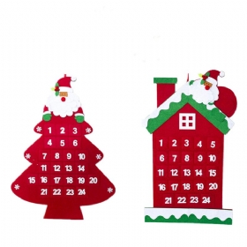 Božićno Drvce Advent Kalendar Felt Tkanina Blagdansko Odbrojavanje Božićni Izložbeni Ukras