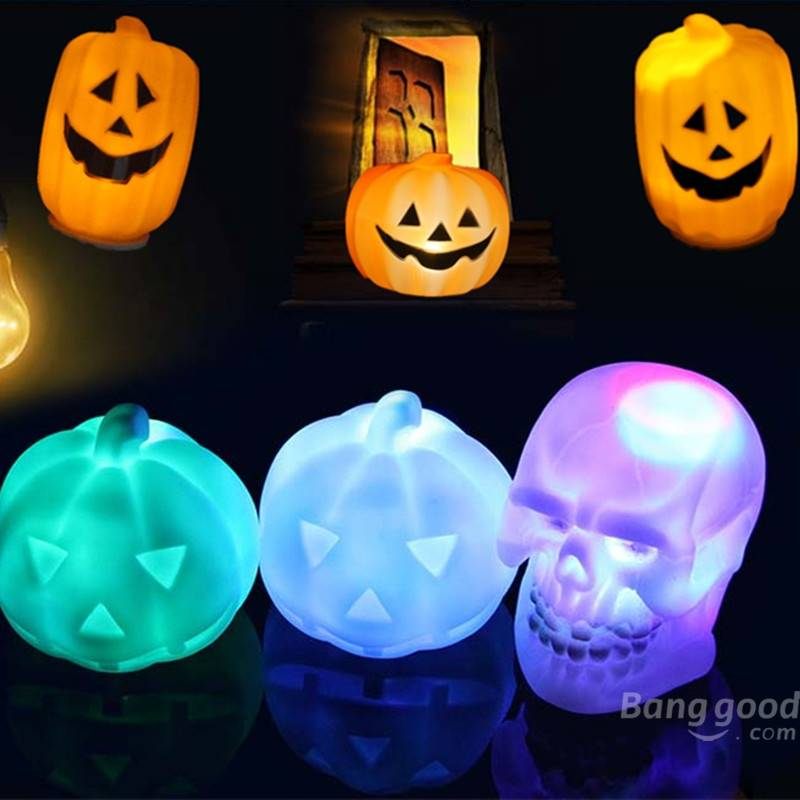 Halloween Led Pumpking Skull Lamp Light Party Decoration
