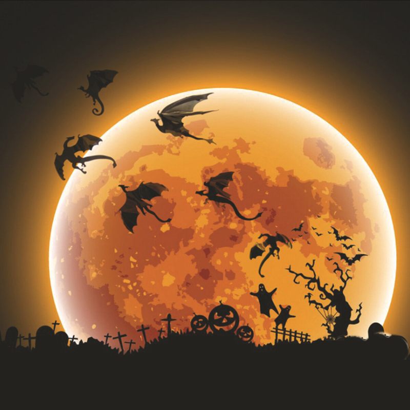 Halloween Spooky 3d Pterosaur Zid Staklo Prozor Zidna Naljepnica Dekoracija Za Zabavu 7 Kom